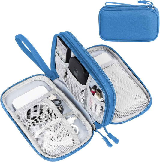 FYY Electronic Organizer, Travel Tech Pouch Bag, Cable Organizer Cyan