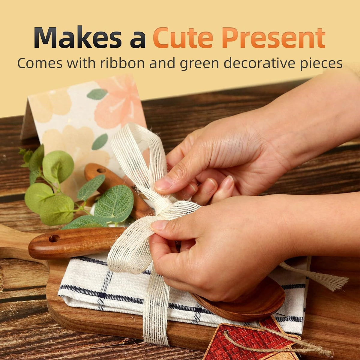 Wooden Serving Board Gift Set with Utensils