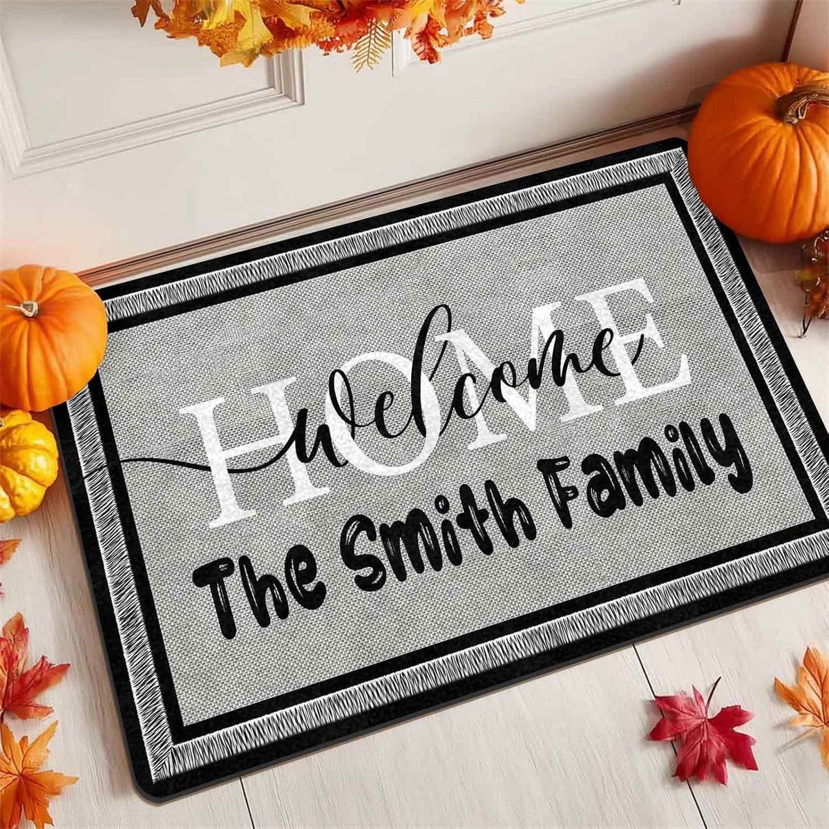 Ship Next Day, Personalized Door Mat, Custom Doormat with Family Name, Housewarming Gifts, Wedding Gifts for Couple, Customized Door Mat for Outdoor Decor, Anti-Slip Backing
