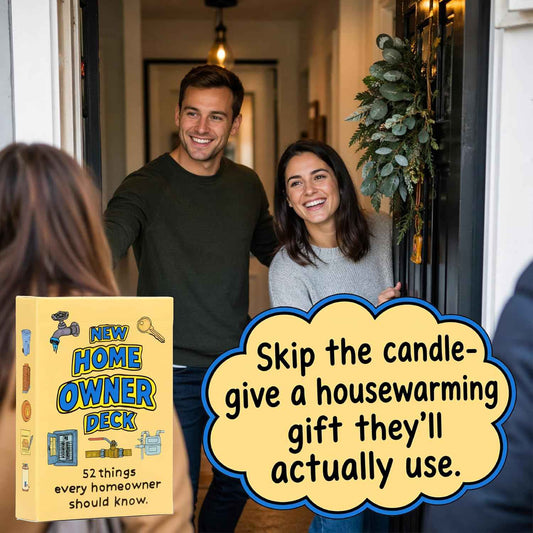 New Homeowner Playing Cards Deck | Funny Housewarming Gifts | 52 Funny And Mildly Useful Tips For First Time Homeowners | House Warming Gifts New Home | Funny New Homeowner Gift