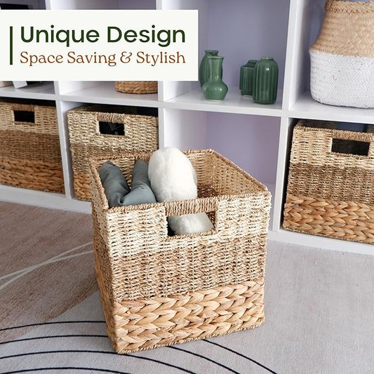 Woven Storage Cube Basket Set of Four - Field & Blessing