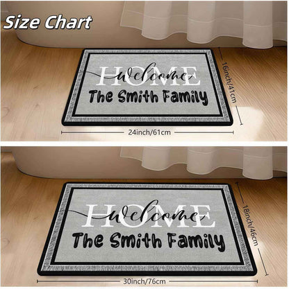 Ship Next Day, Personalized Door Mat, Custom Doormat with Family Name, Housewarming Gifts, Wedding Gifts for Couple, Customized Door Mat for Outdoor Decor, Anti-Slip Backing