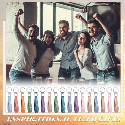 Nosiny 30 Pcs Thank You Gifts Bulk Keychains Employee Appreciation | Back to School Teacher Gifts, Housekeeping DSP EVS Week Inspirational Silicone Keyring for Staff Coworkers Office Team