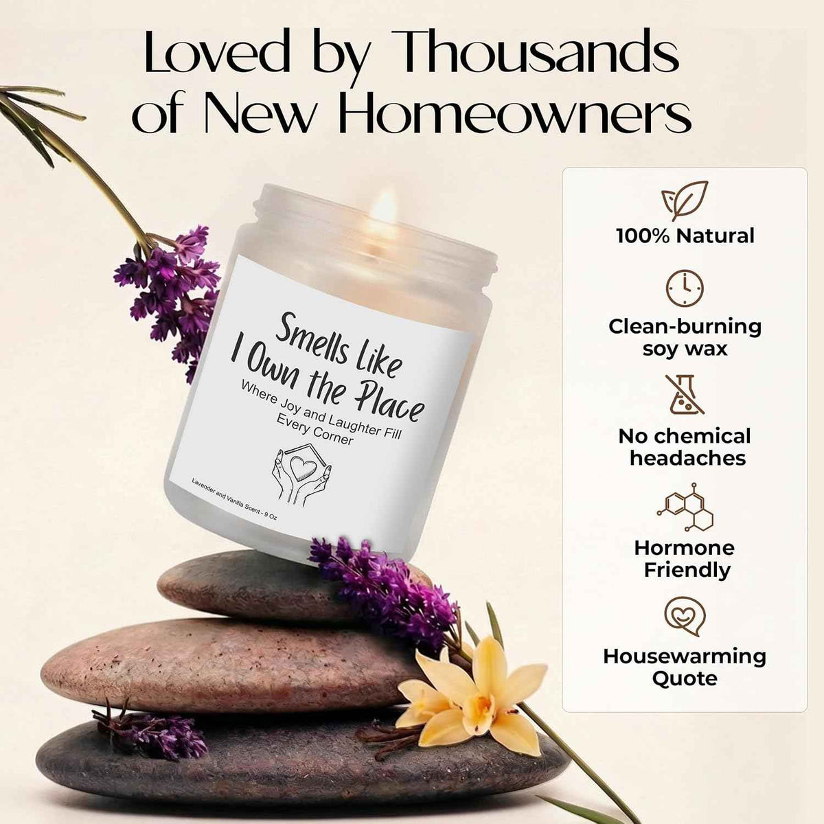 Housewarming Gifts New Home - 9 Oz Jar Candle Gift - Cool House Warming Gifts New Home for Women, Men, Couple, Family - First Apartment Decor Gift