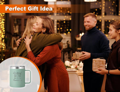 DLOCCOLD Thank You Gifts for Women, Thank You for Being Awesome Coffee Mug, Coworkers Employee Appreciation, Valentines Day Gifts for Her Him, Inspirational Gift for Men Friends, Sage Green