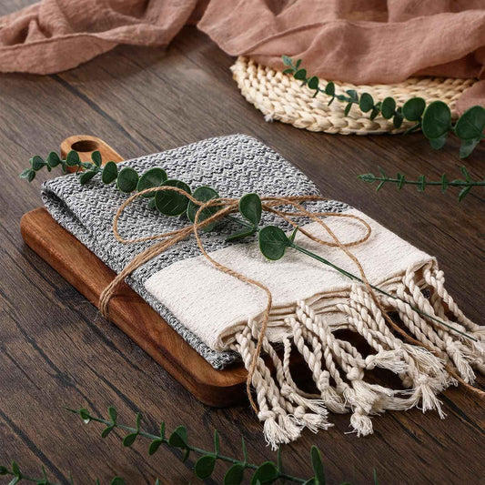 Reallnaive Hostess Gifts Set for Women Housewarming Gifts | Include Cutting Board, Cotton Turkish Hand Towel, Eucalyptus Stem, Hemp Rope, for Kitchen Wedding Party New Home Housewarming