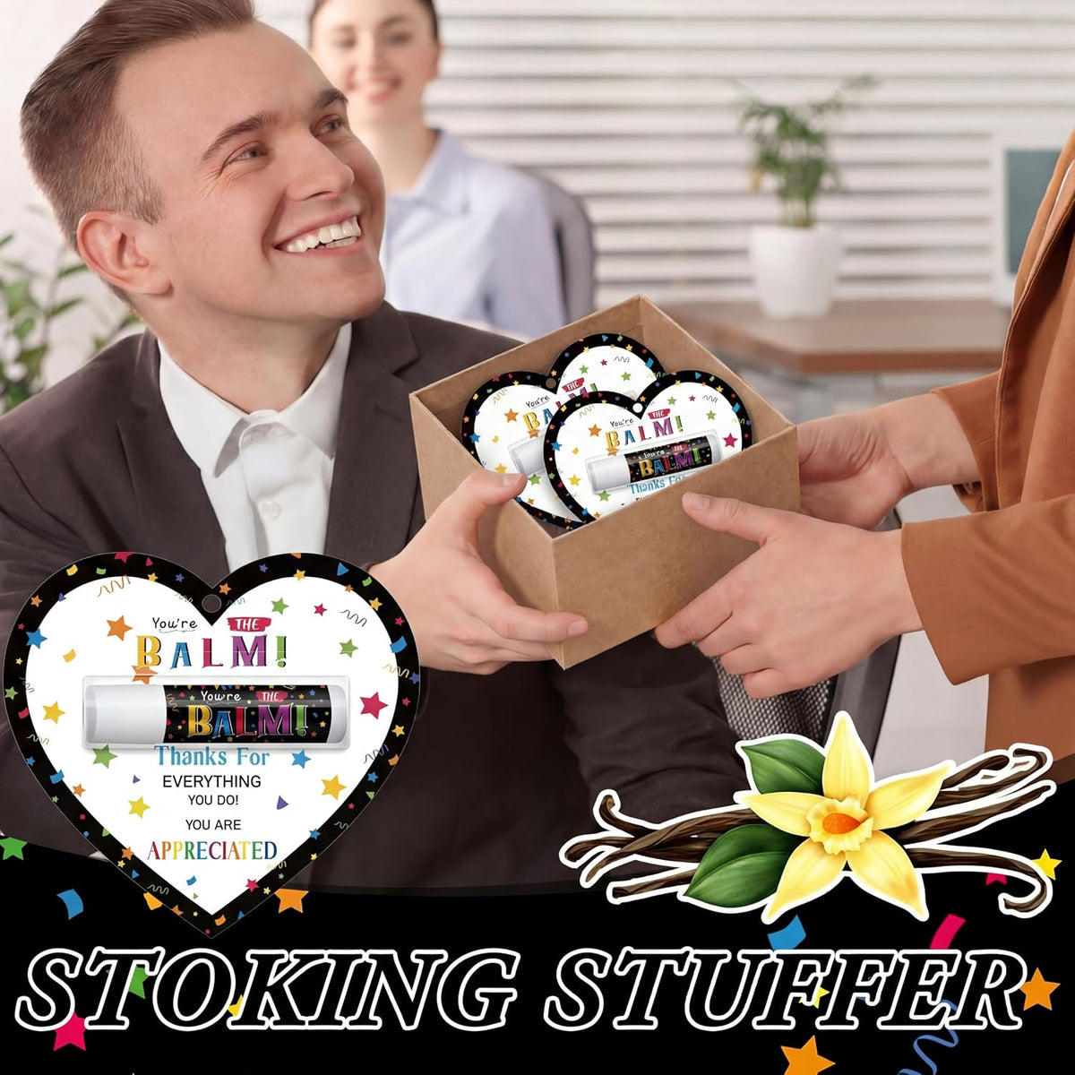 15 Pack Back to School Employee Teacher Appreciation Gifts Bulk Lip Balm Teacher Employee Staff Team Heart Thank You Gift You're the Balm Volunteer Appreciation Party Favors for Women Men Coworkers