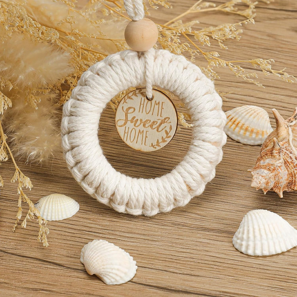 House Warming Gifts New Home,New Home Gift Ideas,Rustic Farmhouse Housewarming Gifts Set with Wooden Door Wreaths,Throw Blanket,Measuring Spoons & Coasters,Closing Gift for House Buyers