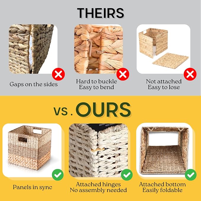 Woven Storage Cube Basket Set of Four - Field & Blessing