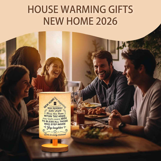 WSYEAR House Warming Gifts New House Decor, Table Lamp Best Housewarming Gifts 2026 New Home Gift Ideas Women Couple, New Home New Adventure New Memories