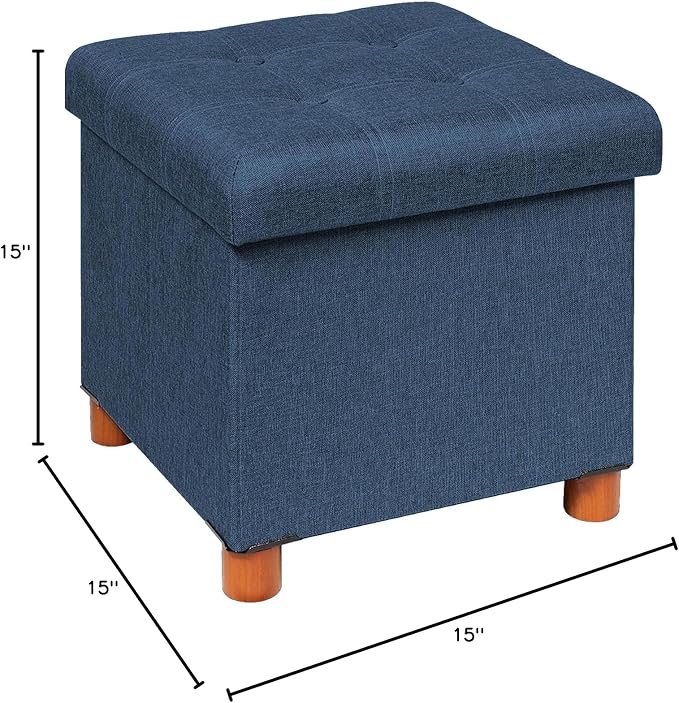 30-Inch Linen Storage Ottoman - Field & Blessing
