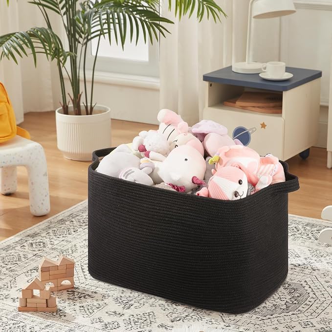 Extra-Large Woven Blanket Basket - Field & Blessing