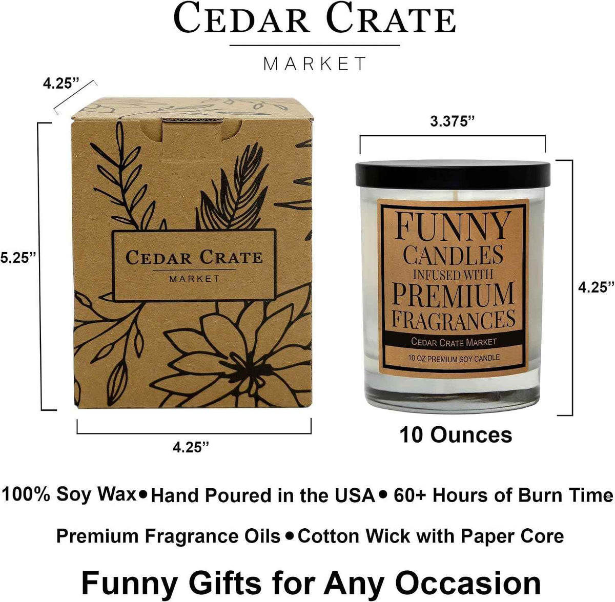 Cedar Crate Market - Funny Housewarming Gifts for Women, Men, Couple, Unique New Home Owner Gift Ideas, House Warming Gifts New Home Best Friend, Presents for Apartment, Made in USA
