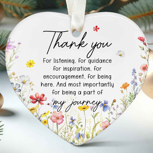 Thank You Gifts for Women - Appreciation Gift for Women, Boss, Coworker, Teacher, Nurse - Employee Appreciation Gifts - Ceramic Thank You Ornament