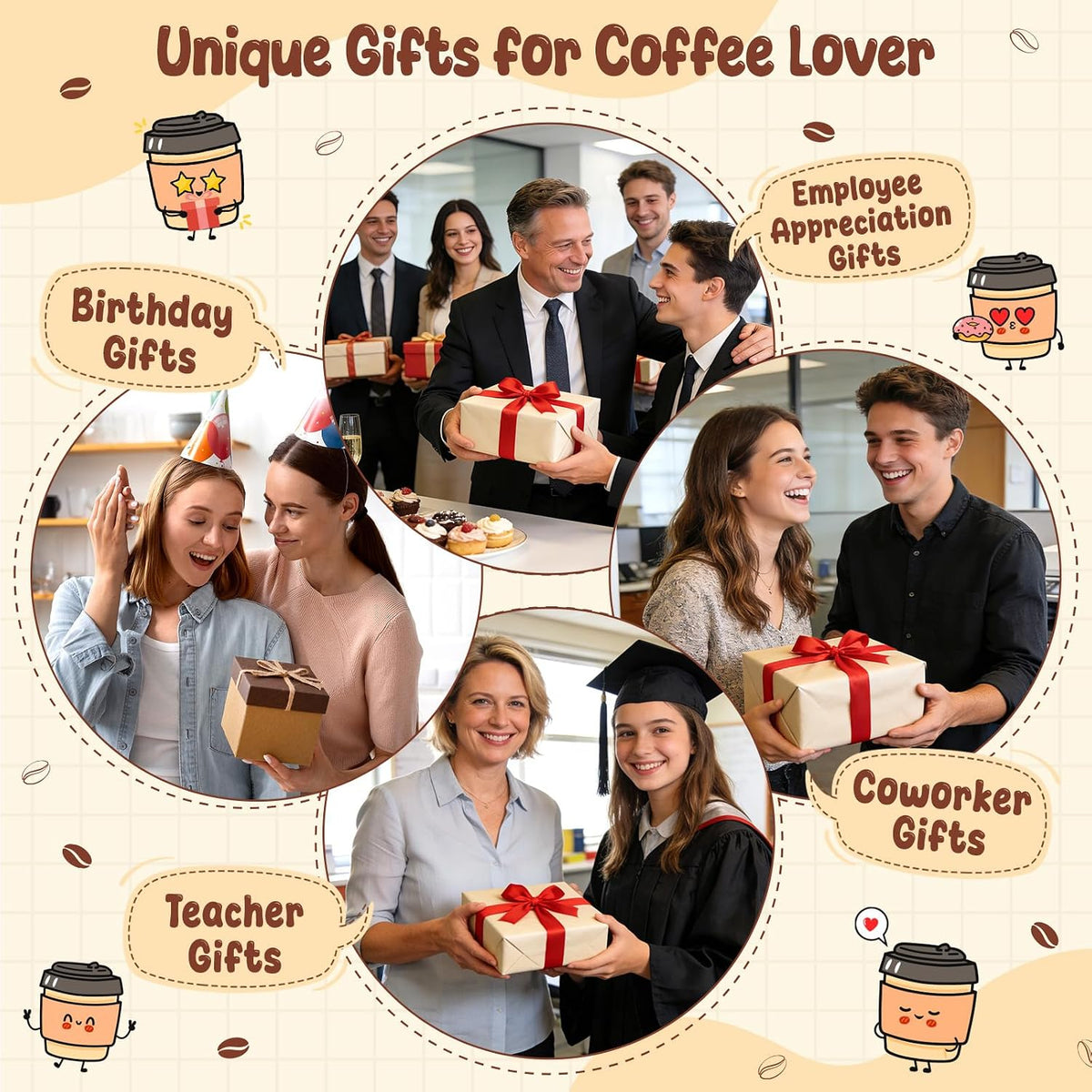 Employee Appreciation Gifts, Thank You Appreciation Gift for Coworkers | Coffee Desk Decor Thank You Gifts for Women Men Employee Coworkers Teacher Mentor Friends Leaders Farewell Leaving Retirement