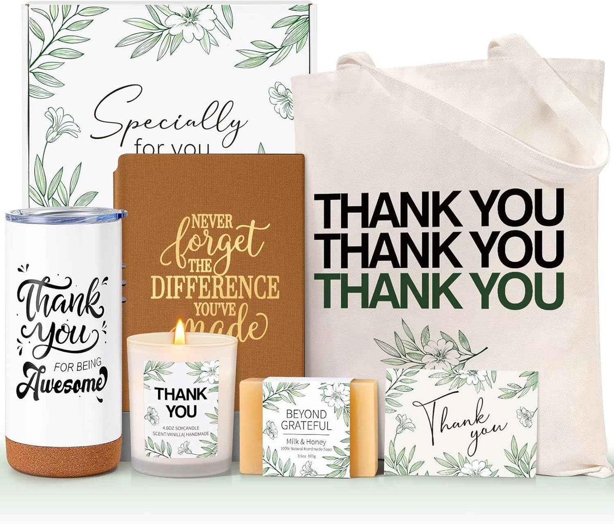 Frerdui Thank You Gifts for Women with Tumbler, Employee Appreciation Gifts, Teacher Appreciation Gift, Gift Basket for Coworker, Social Worker, Teacher, Nurse