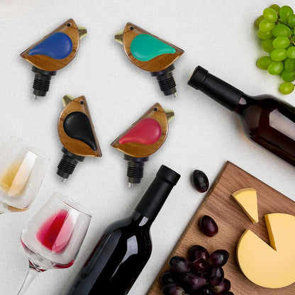 Songbird Specialties Singing Bird Wine Bottle Pourer, Turquoise | It chirps as you pour and gets guests smiling. A fun wine gift for bird lovers, wine lovers, and anyone who entertains.