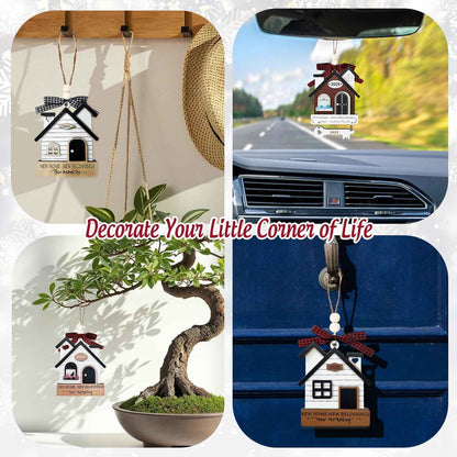 New Home Ornament 2025 - Housewarming Gifts for New Home, House Warming Gift for Women Couple houseowners Ideas, Wooden First Home Chirstmas Ornament 2025(House 01)