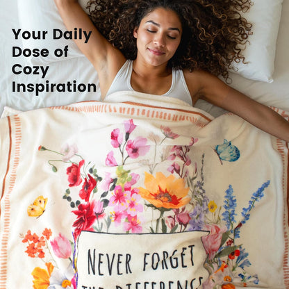 Floral Thank-You Throw Blanket