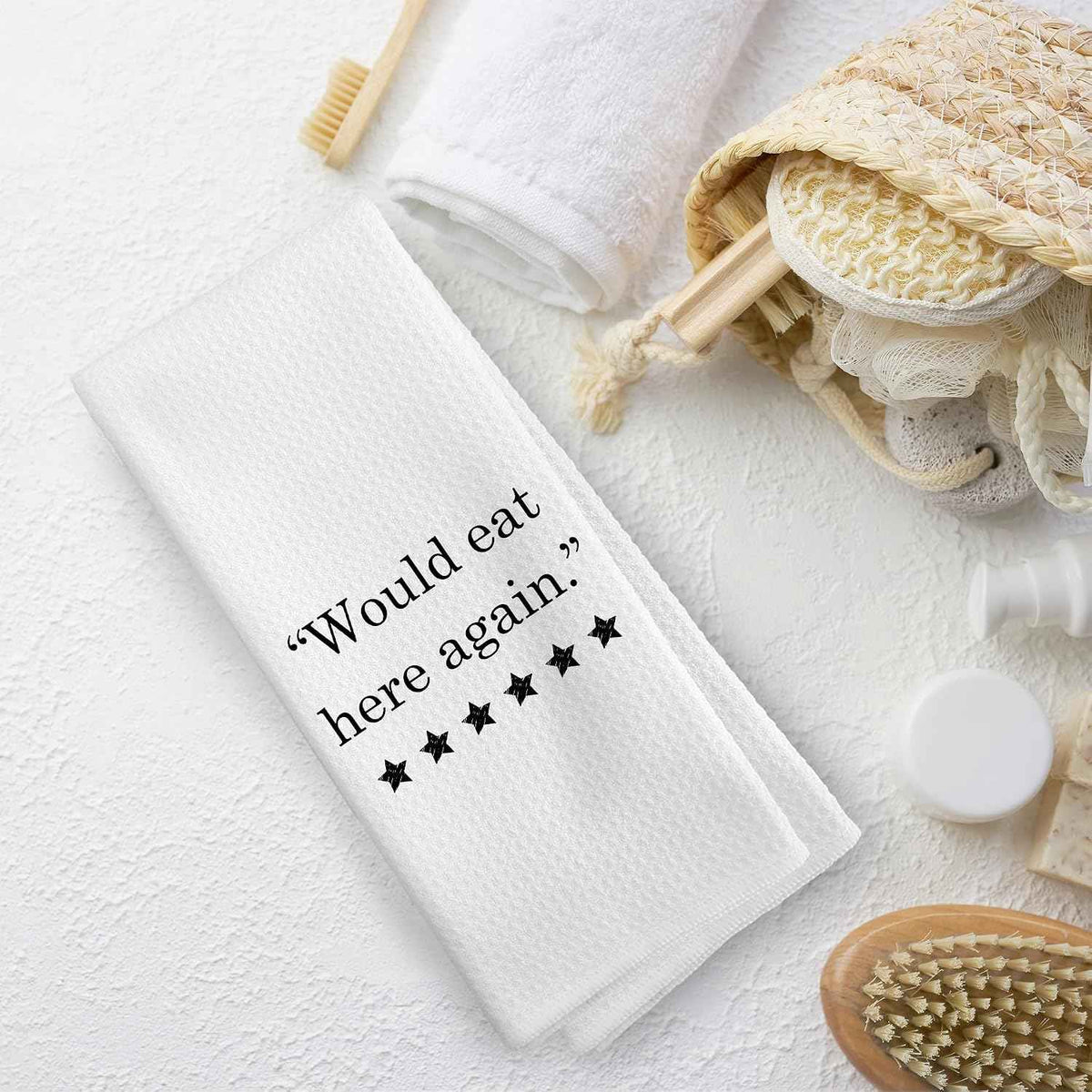 Funny Kitchen Towels Decor, Hostess Gift Hand Towel 16x24 Inches, Funny Dish Towels with Sayings Decorative Absorbent Dishcloths Tea Towels for Kitchen Decor