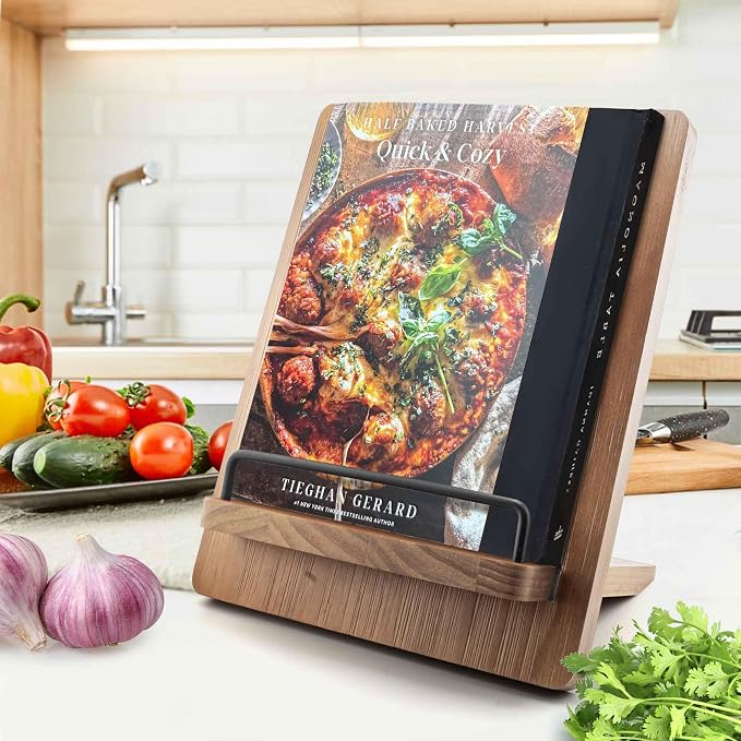 Adjustable Wood Cookbook Stand - Field & Blessing