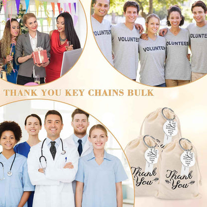 NICEMOVIC 45 Pcs Employee Thank You Gifts Bulk, Appreciation Gifts Bulk with Drawstring Bag & Card for Coworkers Teacher