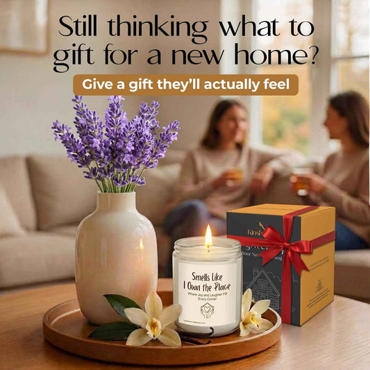 Housewarming Gifts New Home - 9 Oz Jar Candle Gift - Cool House Warming Gifts New Home for Women, Men, Couple, Family - First Apartment Decor Gift