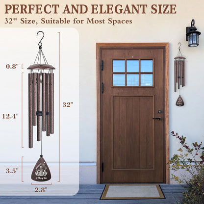 House Warming Gifts New Home, 32" Bronze Wind Chimes Housewarming Gifts | New home gift ideas for women men homeowners couples family friends, unique first home gift for apartment decor