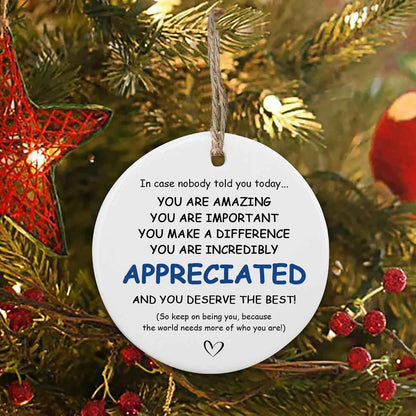 Thank You Gifts for Women Men - Appreciation Gifts for Coworker,Inspirational Gift Ideas Leaving Job Gifts Goodbye Farewell Appreciation Gift Ceramic Ornament