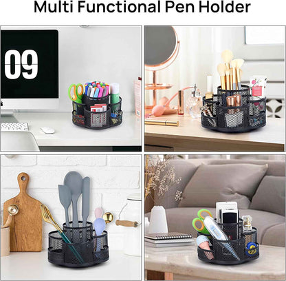 Topwey 360 Rotating Pencil/Pen Holder for Desk in Black