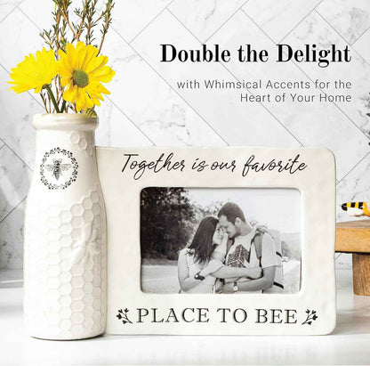 Ceramic Bee Vase & Photo Frame