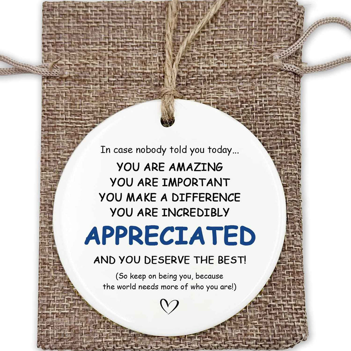 Thank You Gifts for Women Men - Appreciation Gifts for Coworker,Inspirational Gift Ideas Leaving Job Gifts Goodbye Farewell Appreciation Gift Ceramic Ornament