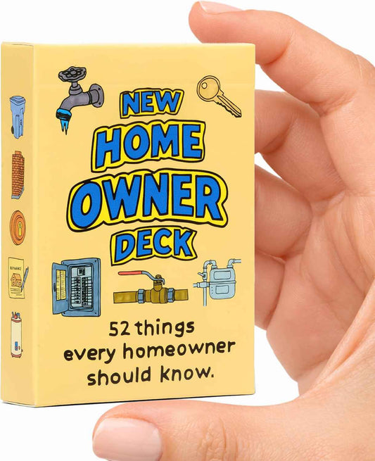 New Homeowner Playing Cards Deck | Funny Housewarming Gifts | 52 Funny And Mildly Useful Tips For First Time Homeowners | House Warming Gifts New Home | Funny New Homeowner Gift