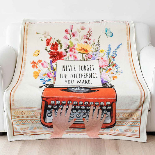 Floral Thank-You Throw Blanket