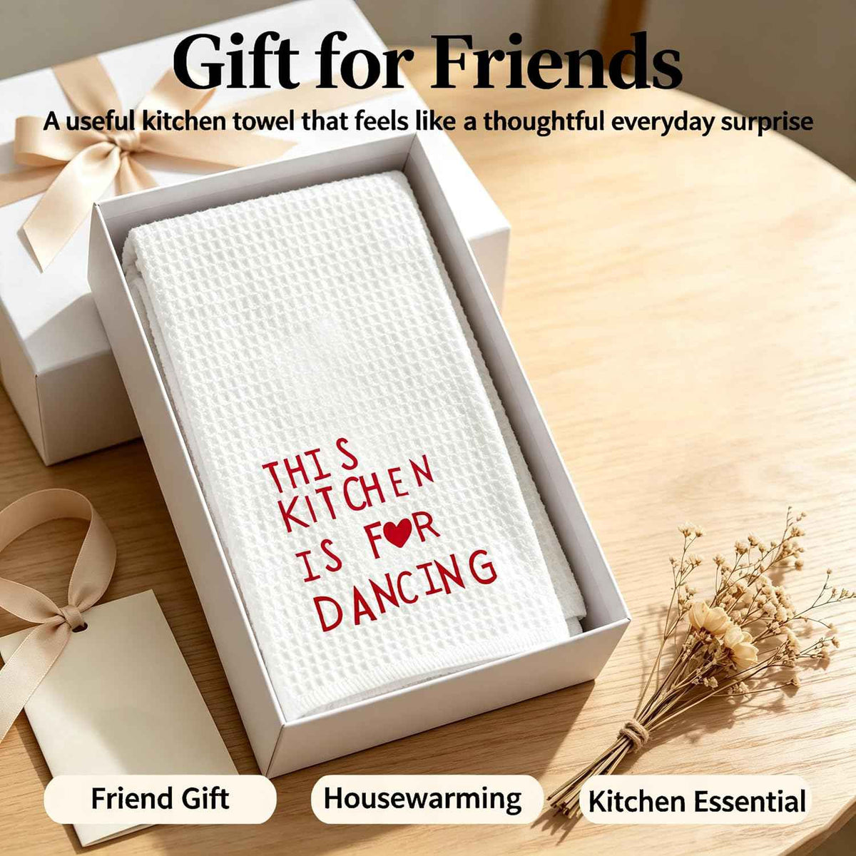 This Kitchen is for Dancing Kitchen Towel 16×24 Inches | Fun & Cute Hand Towels, Ideal Hostess Gifts, Decorative