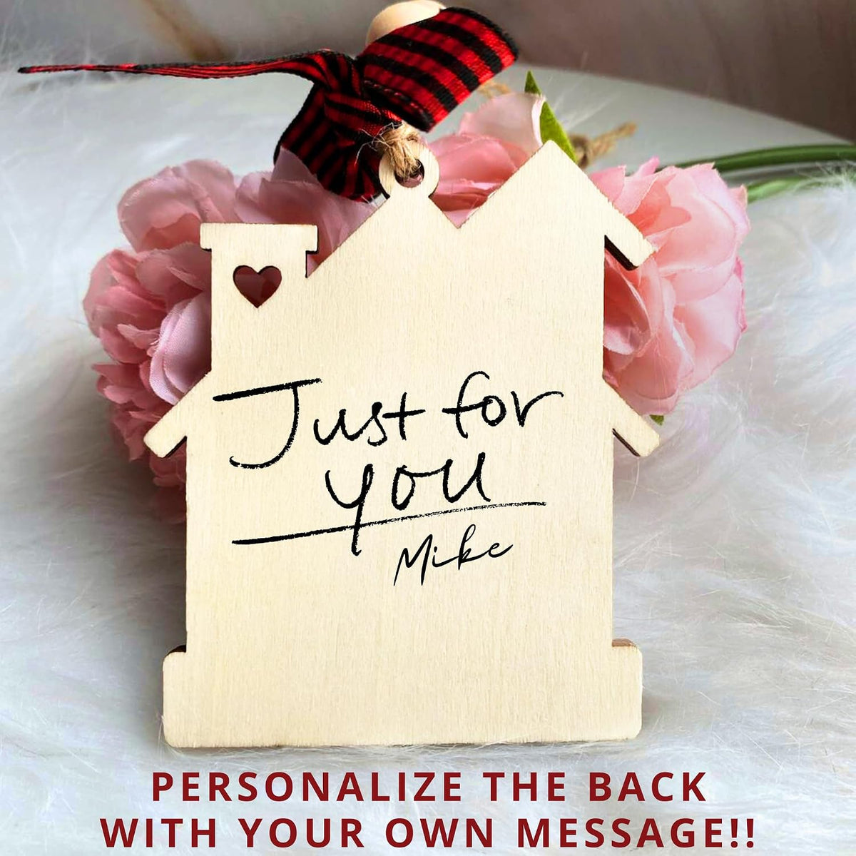 MAPDTWO House Warming Gifts New Home - Housewarming Gifts for New House, Women - New Home Gift Ideas for Couple - Wooden Ornament