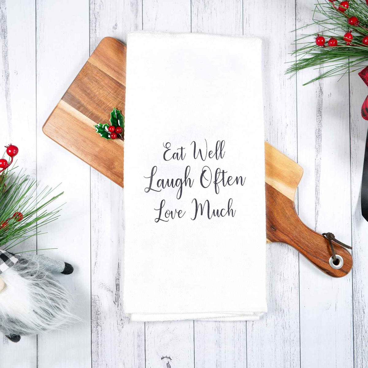 Cotton Kitchen Towel Decorative Set - Funny Hand, Dish or Tea Towels for Any Decor, Gift for Housewarming, Hostess, Christmas, Mothers Day, Birthday