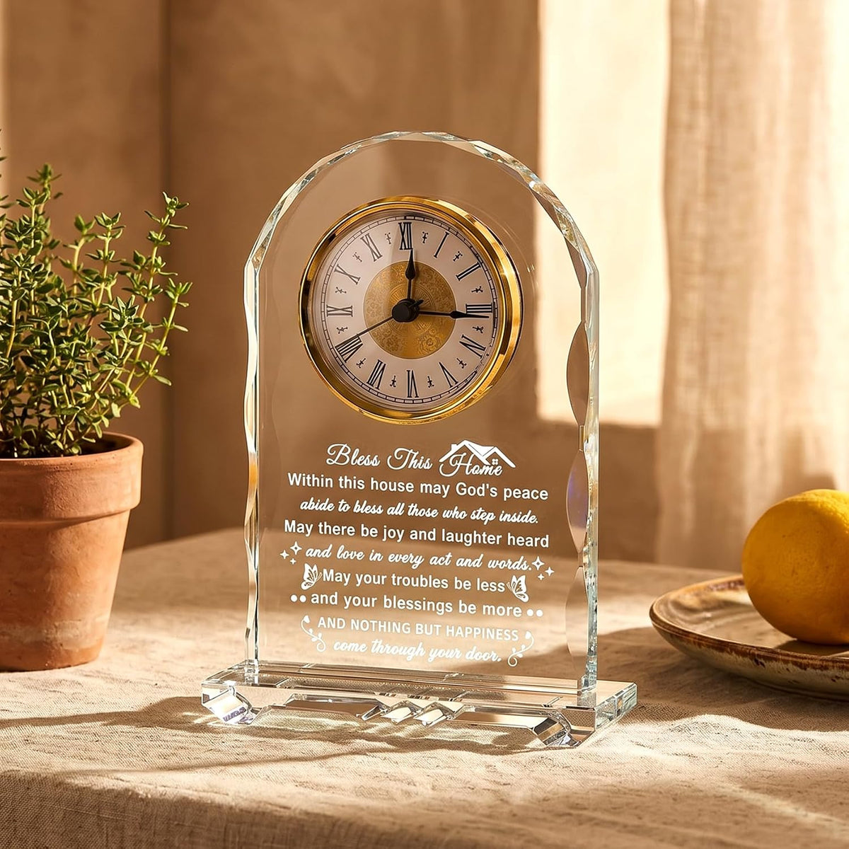 House Warming Gifts New Home, Housewarming Clock Gifts for Women Couples | New Home Gift Ideas, Housewarming Gifts for Friends Homeowners, Closing Gifts for House Buyers
