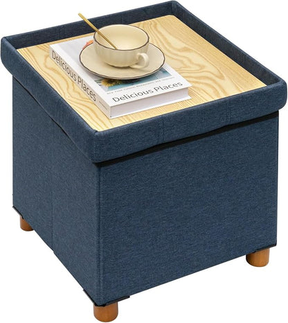 30-Inch Linen Storage Ottoman - Field & Blessing