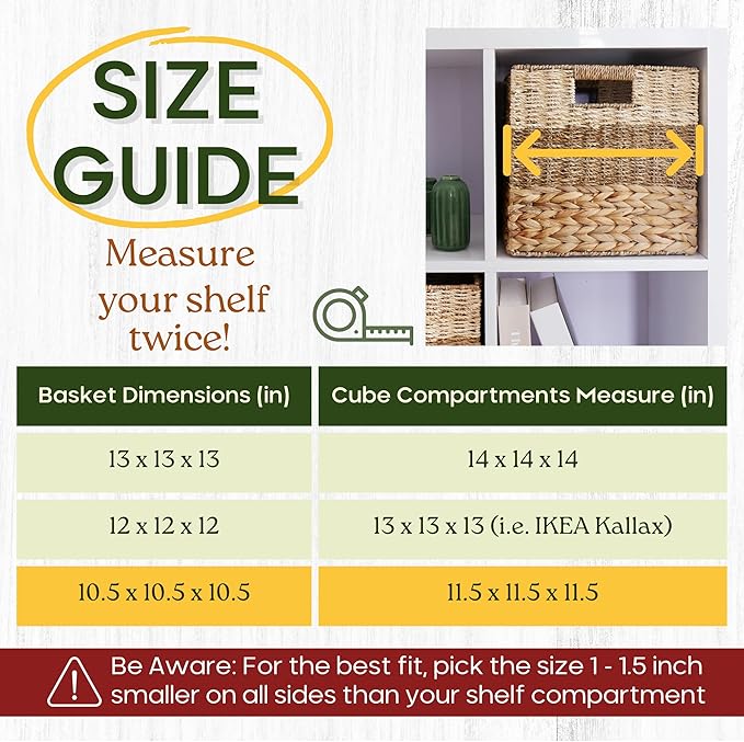 Woven Storage Cube Basket Set of Four - Field & Blessing