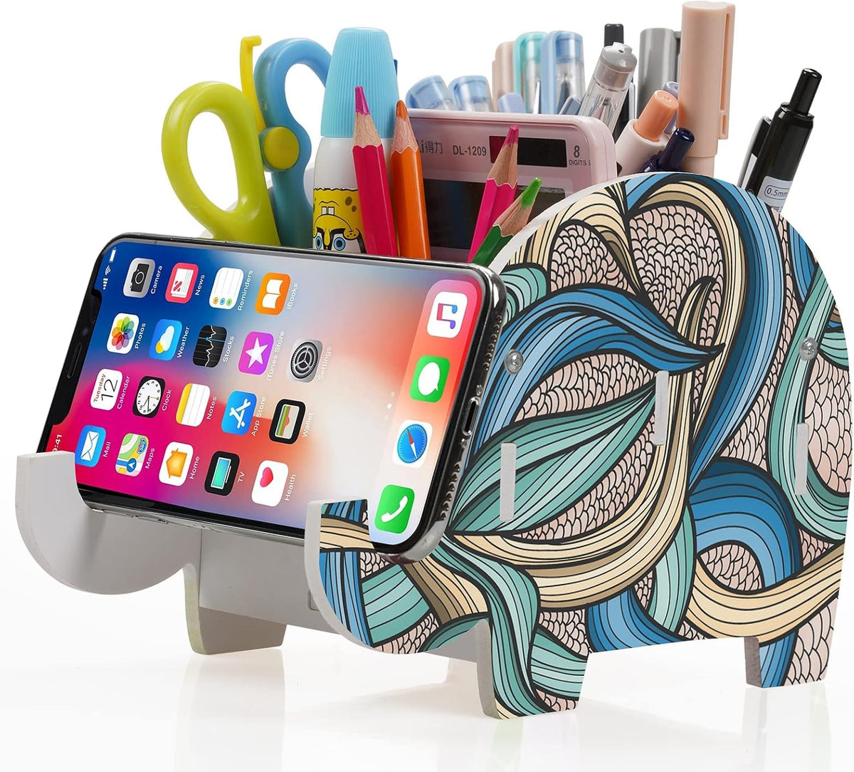 MOKANI Pen Pencil Holder for Desk Cute Elephant Gifts Desk Organizer
