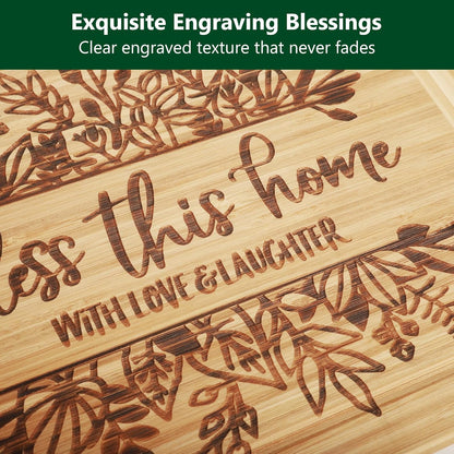 House Warming Gifts New Home, Engraved Cutting Board Housewarming Gifts | New Home Gift Ideas for New Homeowner, New House Gifts for Women Men Couple Neighbor Friend Family - Bless This Home