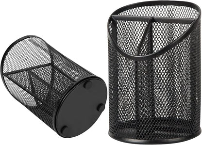 Two-Pack Three-Compartment Mesh Pen Holders - Field & Blessing
