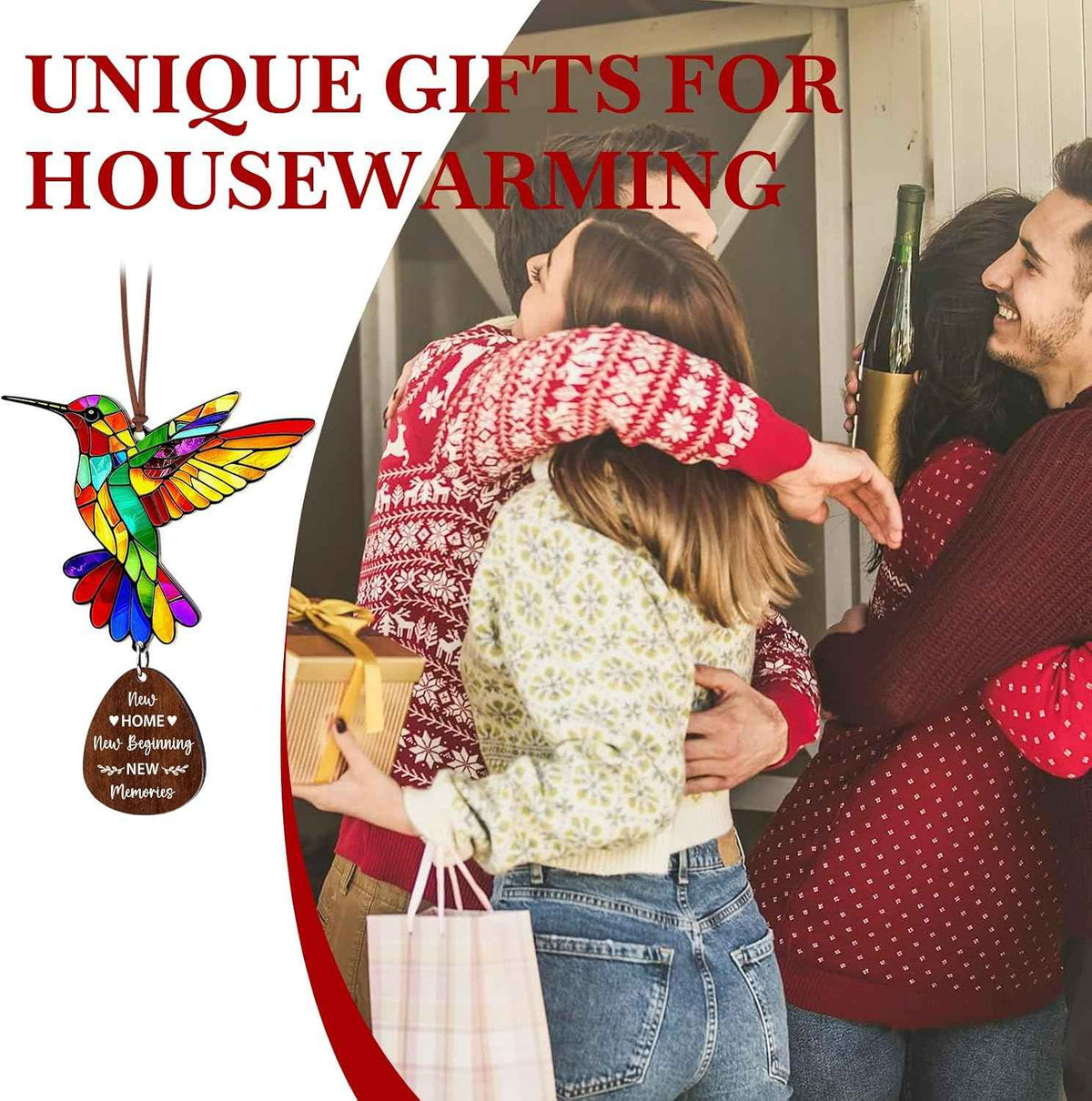 Housewarming Gifts New Home, Hummingbird Hanging Ornament | New Home Gift Ideas for Women Men Homeowners Couples Family Friends, Unique First Home Gift for Apartment Décor