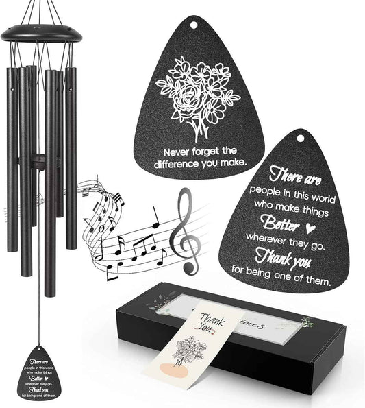 Thank You Gifts for Women Men, 25" Wind Chimes Appreciation Gifts for Coworkers, Pastor Teacher Nurses Boss Employee, Thoughtful Gratitude Gift Ideas for Mother Father Friends
