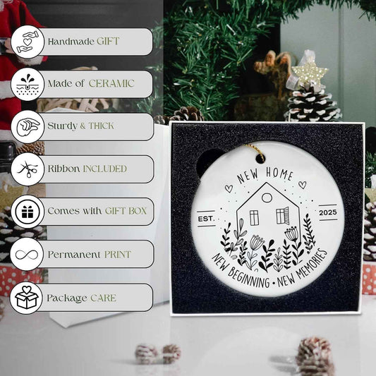 New Home Ornament 2026, House Warming Gift, New Beginning, Housewarming Gifts, Presents for Women, Couple, new Home Gifts, First Home Together, Home Owners Gift Idea