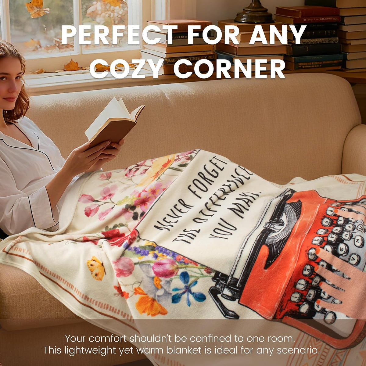 Floral Thank-You Throw Blanket