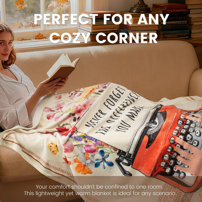 Floral Thank-You Throw Blanket