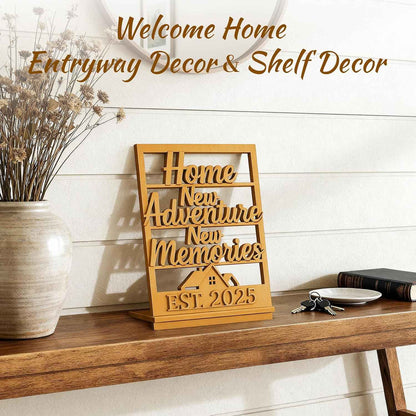 Housewarming Gifts New Home: Farmhouse Wooden Sign - Entry Table Decor for New Homeowners