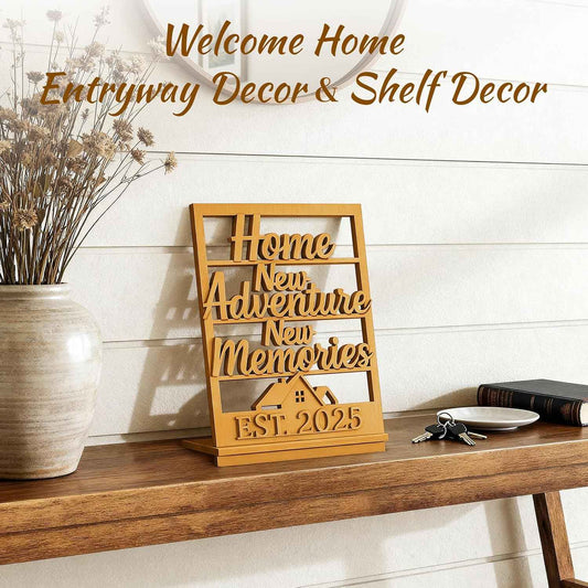Housewarming Gifts New Home: Farmhouse Wooden Sign - Entry Table Decor for New Homeowners